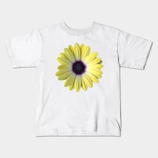 Yellow and Purple Daisy Photo Kids T-Shirt